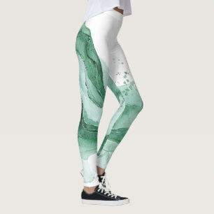 Grüne Welle Abstract Leggings