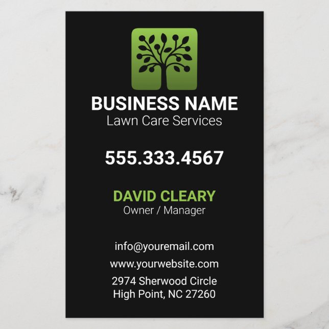 Grüne Welle Berufliche Baumrasenpflege Flyer (Vorne)