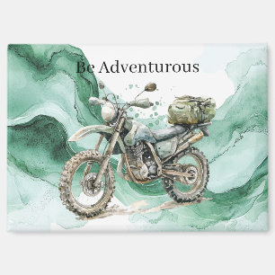 Grüne Welle Motorrad Sei Abenteuerlustig Magnet