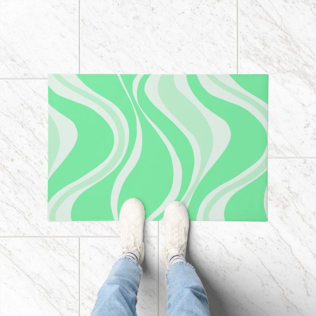Grüne Wellen Türmatte (Indoor)