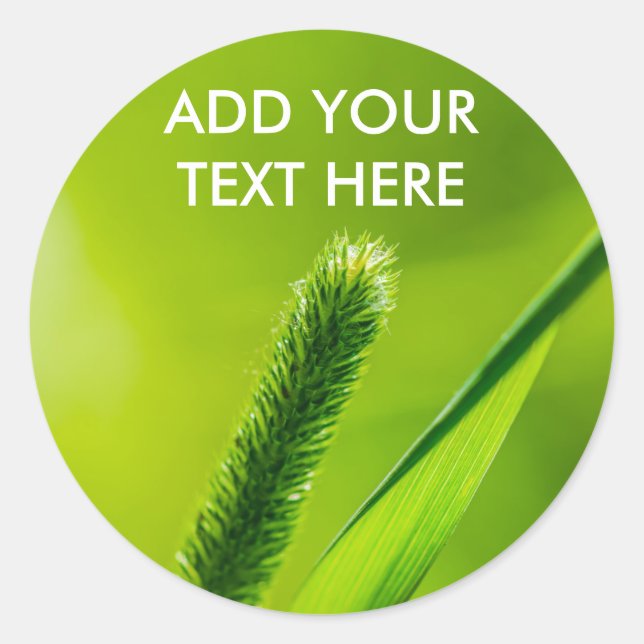 Grüne Welt Runder Aufkleber (Vorderseite)