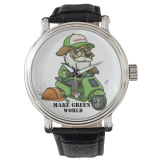 Grüne Welt schaffen Armbanduhr