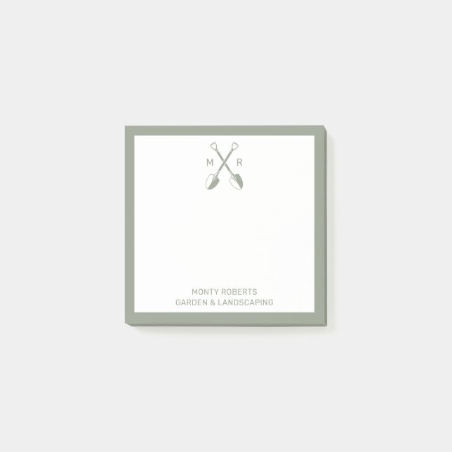 Grüne Werbeplakate für Werbeartikel Post-it Klebezettel (Vorderseite)