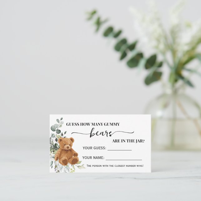 Grüne wie viele Gummibären Duschkarte Platzkarte (Stehend Vorderseite)