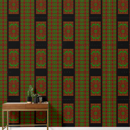 Grüne Wildblume in Rot Tapete