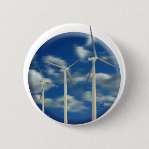 Grüne Windkraftanlage Button