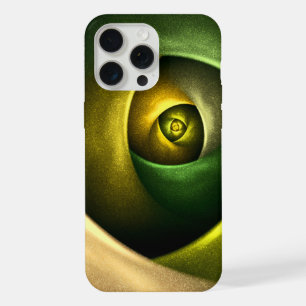 Grüne Wirbel-Blumen- Moderne Abstrakte Kunst Muste iPhone 15 Pro Max Hülle