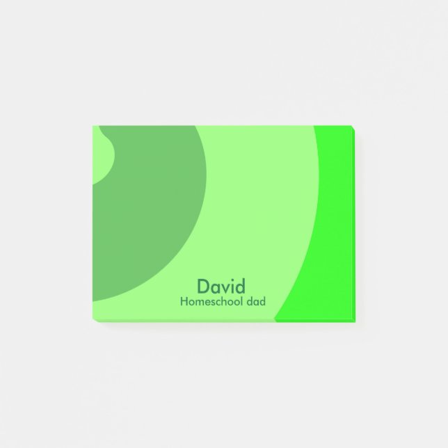 Grüne Wirbel für den Vater von Homeschool Post-it Klebezettel (Vorderseite)