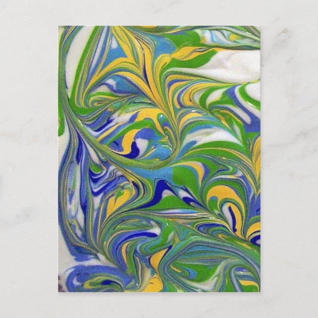 Grüne Wirbel Postkarte (Vorderseite)