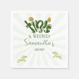 Grüne Wochen & Tinis Funny Martini Geburtstagspart Serviette