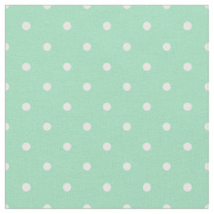 Grüne Wolle aus Meeresschaum mit weißen Polka-Pu Stoff