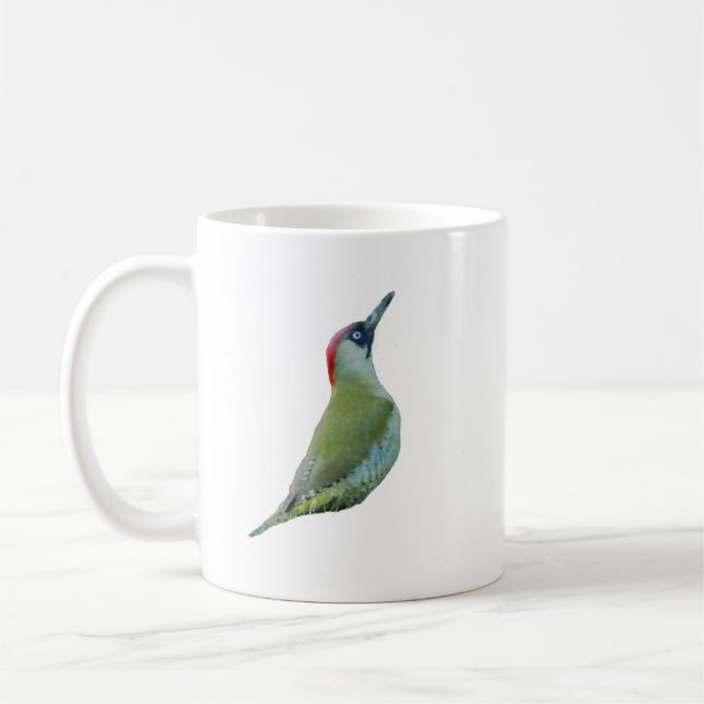 Grüne Woodpecker-Tasse Kaffeetasse (Links)