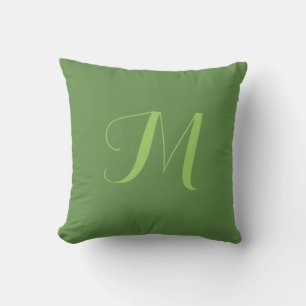 Grüne Wurfkissen - Lime Monogramm Personalisieren Kissen