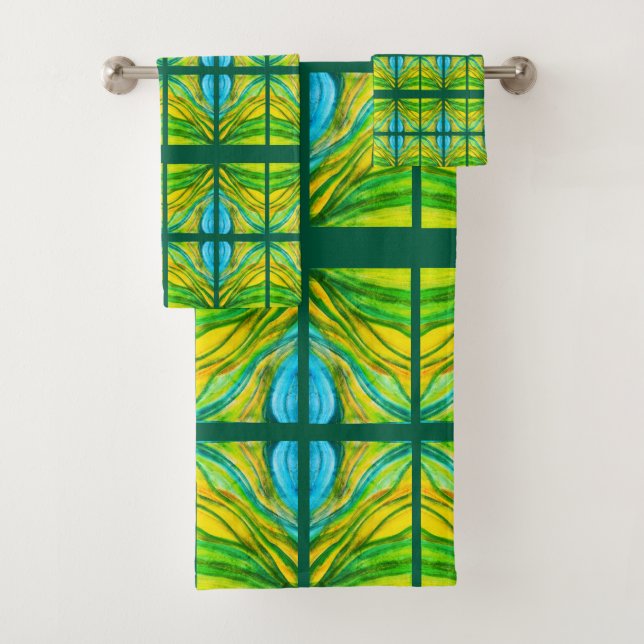 Grüne Wüsteninspirierungen Badhandtuch Set (Insitu)