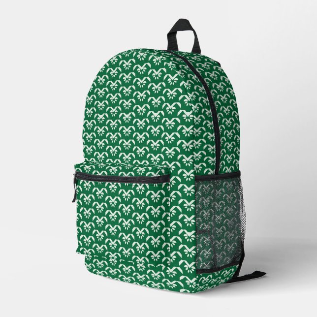 Grüne Zackenzunge Bedruckter Rucksack (Rückseitige Ecke Rechts)
