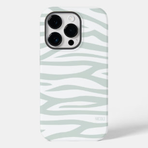 Grüne Zebra-Schrift Personalisiert Case-Mate iPhone 14 Pro Hülle