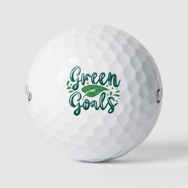 Grüne Ziele Golfball (Vorderseite)