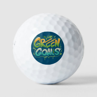 Grüne Ziele Golfball