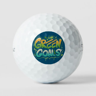 Grüne Ziele Golfball