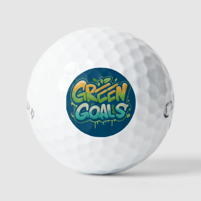Grüne Ziele Golfball (Vorderseite)