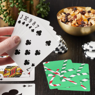 Grüne Zuckerstangen-Szene Spielkarten