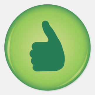 Grüne Zustimmung Runder Aufkleber