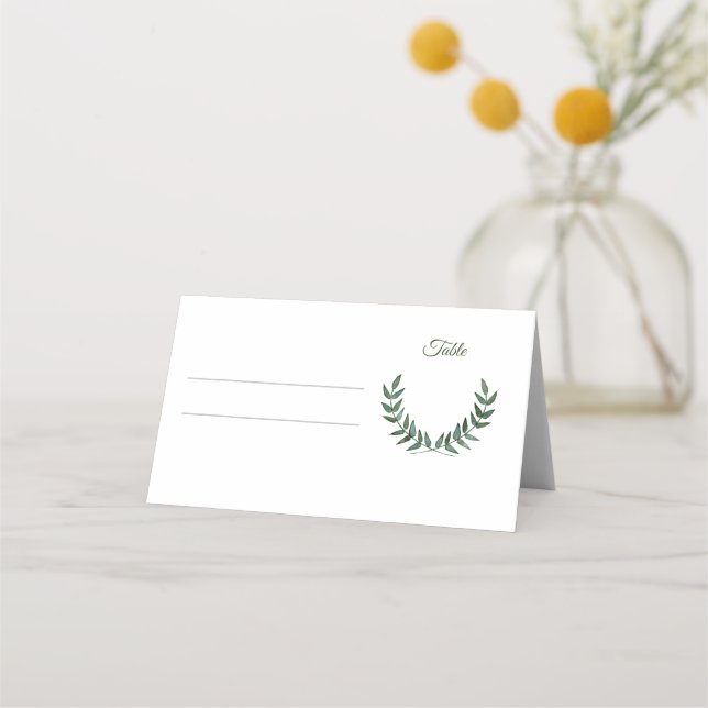 Grüne Zweig Platzkarten (Vorderseite)