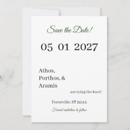 Grüne Zweige - Datum vormerken Save The Date