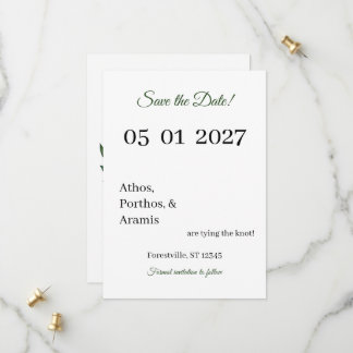 Grüne Zweige - Datum vormerken Save The Date