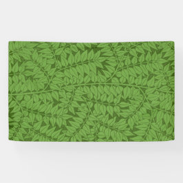 Grüne Zweigstelle Muster (Jungle Art) (William Mor Banner