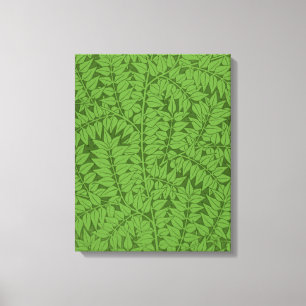 Grüne Zweigstelle Muster (Jungle Art) (William Mor Leinwanddruck