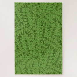 Grüne Zweigstelle Muster (Jungle Art) (William Mor Puzzle