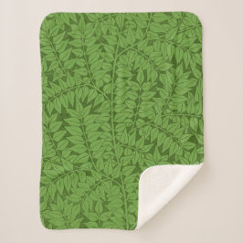 Grüne Zweigstelle Muster (Jungle Art) (William Mor Sherpadecke