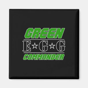 Grüneier Kommandeur Grünes Ei Shirt Retro Grillen  Magnet