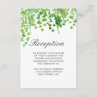 Grünen Hochzeitstisch-Info-Karte Einladung