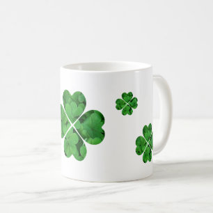 Grünen Kleeblatt-Iren-St Patrick Tageskaffee-Tasse Kaffeetasse