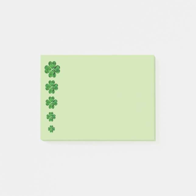 Grünen Kleeblatt-St Patrick Post-it Klebezettel (Vorderseite)