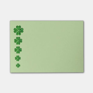 Grünen Kleeblatt-St Patrick Post-it Klebezettel