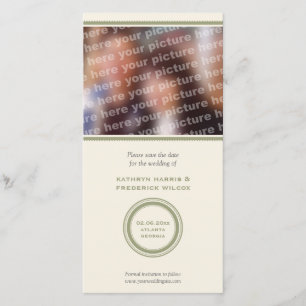 Grünen Kreis Hochzeit speichern das Datum Ankündig Save The Date