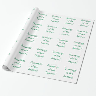 Grünen Schriftart Feiertage der Saison Geschenkpapier