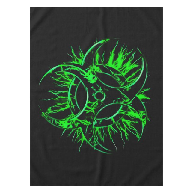 Grünen Sie auf giftigem Warnzeichensymbol der Tischdecke (Vorderseite)