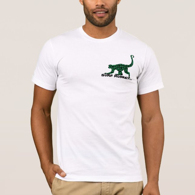 Grünen Sie auf Schwarzem - Munkey T-Shirt (Vorderseite)