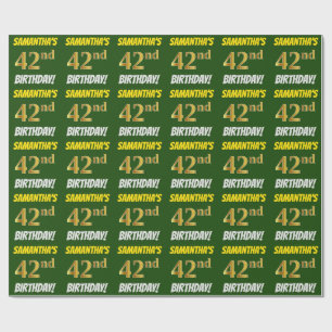 Grünen Sie, Imitat/nachgemachtes Gold, "42. Geschenkpapier