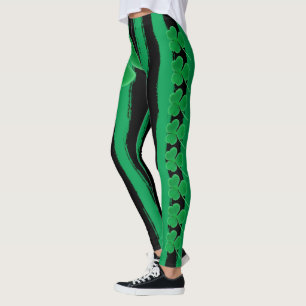 Grünen St Patrick Kleeblatt-Iren-Klee Tag Leggings