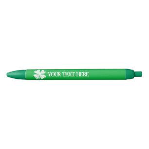Grünen St Patrick TagesPartystifte mit Kleeblatt Kugelschreiber