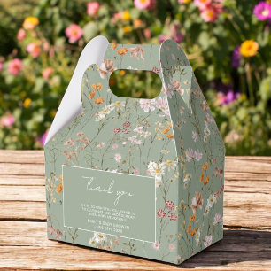 Grünen Wildblume Boho Baby im Blumengarten Geschenkschachtel