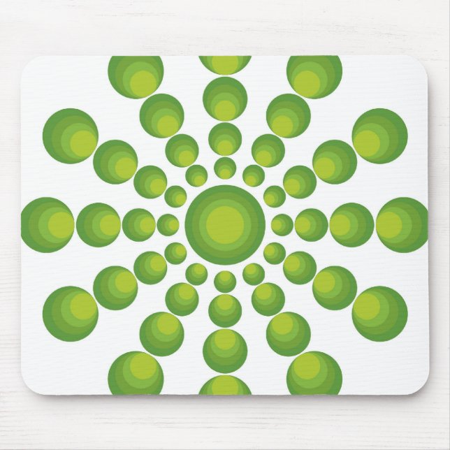 Grüner 70er Jahre-Style Mousepad (Vorne)