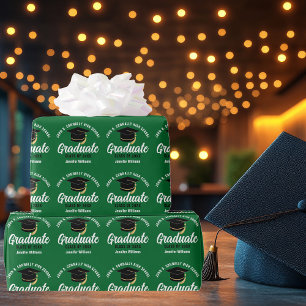 Grüner Abschluss Anpassbare Graduierung Geschenkpapier