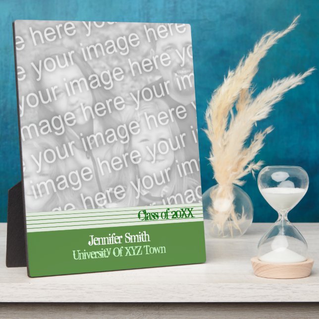 Grüner Abschluss Fotoplatte (Seite)