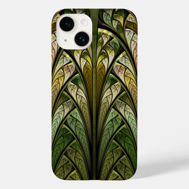 Grüner Abstrakt gestanzter Glass West Wind Case-Mate iPhone Hülle (Rückseite)